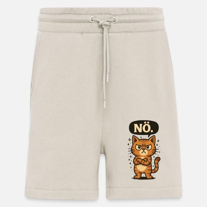 Déclaration Non, Chat Non Dire - Short bio décontracté fabriqué en UE - WARM CLAY