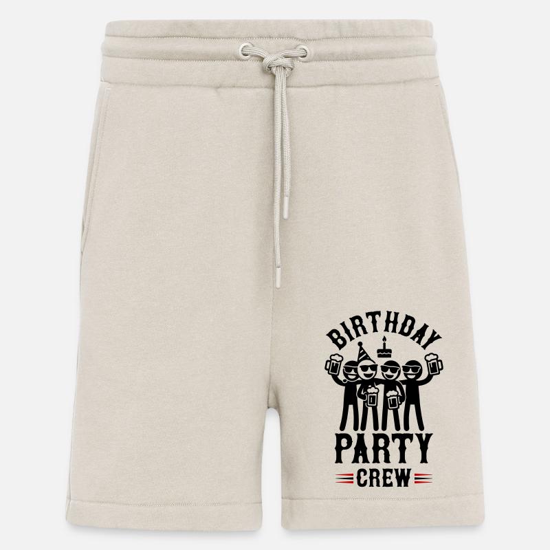 Fête d’anniversaire Crew drôle - Short bio décontracté fabriqué en UE - WARM CLAY