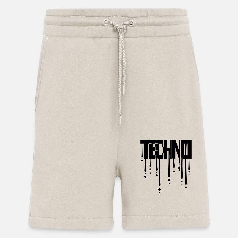 Gouttes de techno graffiti - Short bio décontracté fabriqué en UE - WARM CLAY