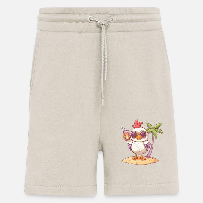 Huhn Sommer Strand Comic - Shorts - made by SPREAD - WARM CLAY
