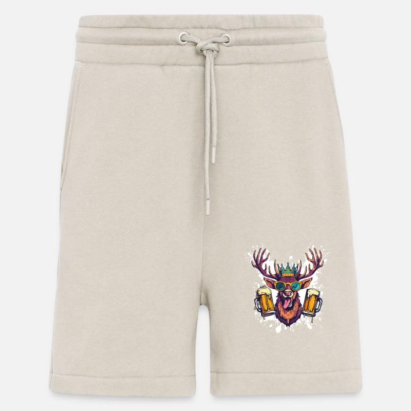 Deer Beer Funny - Shorts - made by SPREAD - WARM CLAY