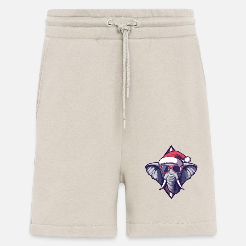 Elephant Christmas Cool - Shorts - made by SPREAD - WARM CLAY