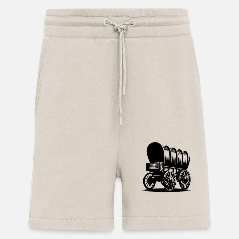 Chariot couvert pour chevaux - Short bio décontracté fabriqué en UE - WARM CLAY