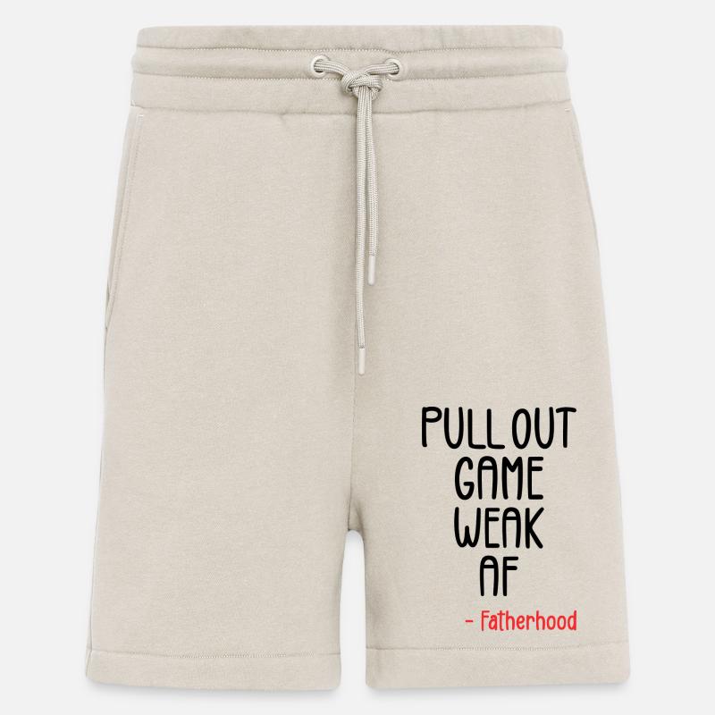 Pull out game weak af - Shorts - made by SPREAD - WARM CLAY