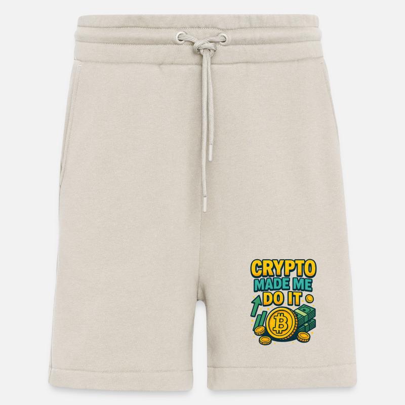 Crypto Made Me Do It Bitcoin, Investing  - Shorts - made by SPREAD - WARM CLAY