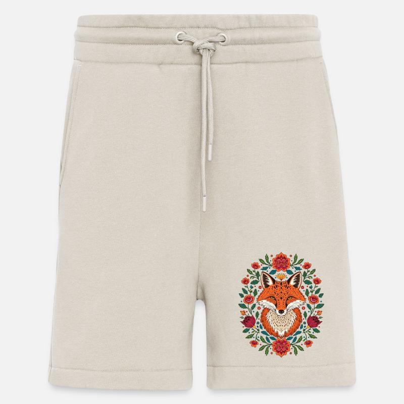 Fuchs im Blütenkranz Farbexplosion - Shorts - made by SPREAD - WARM CLAY