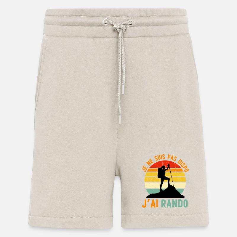 Rando Attitude: Pas dispo, j'ai rando - Short bio décontracté fabriqué en UE - WARM CLAY