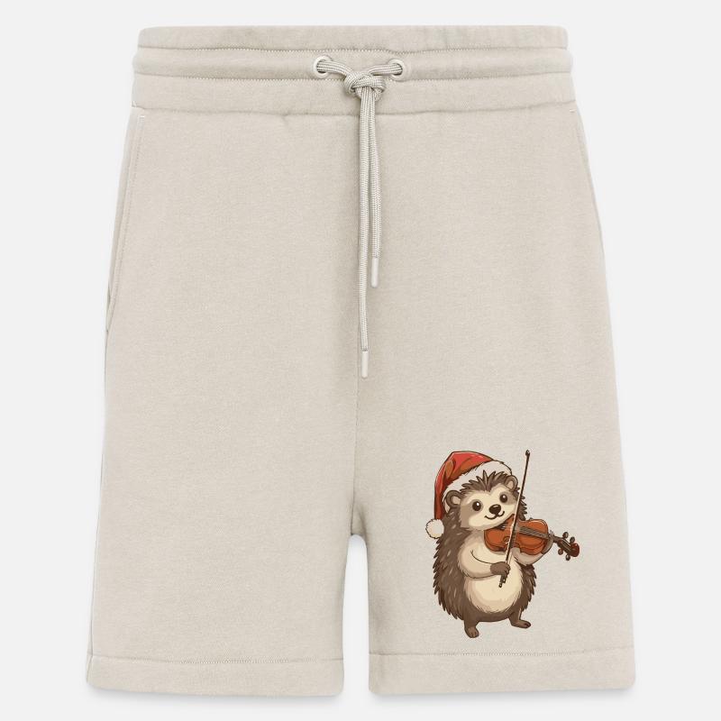 Weihnachts-Igel-Tier spielt Geige - Shorts - made by SPREAD - WARM CLAY