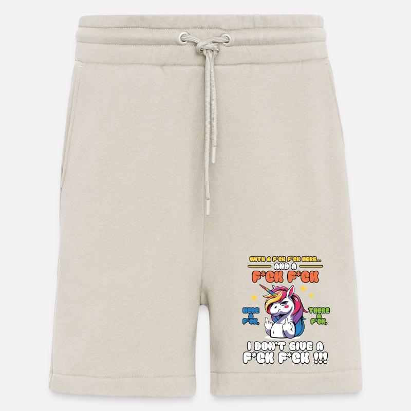 Buntes Einhorn frecher Spruch - Shorts - made by SPREAD - WARM CLAY