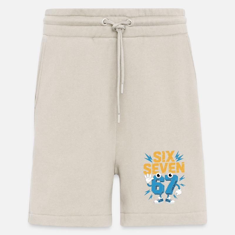 Zahlenheld 67 im Comicstil - Shorts - made by SPREAD - WARM CLAY