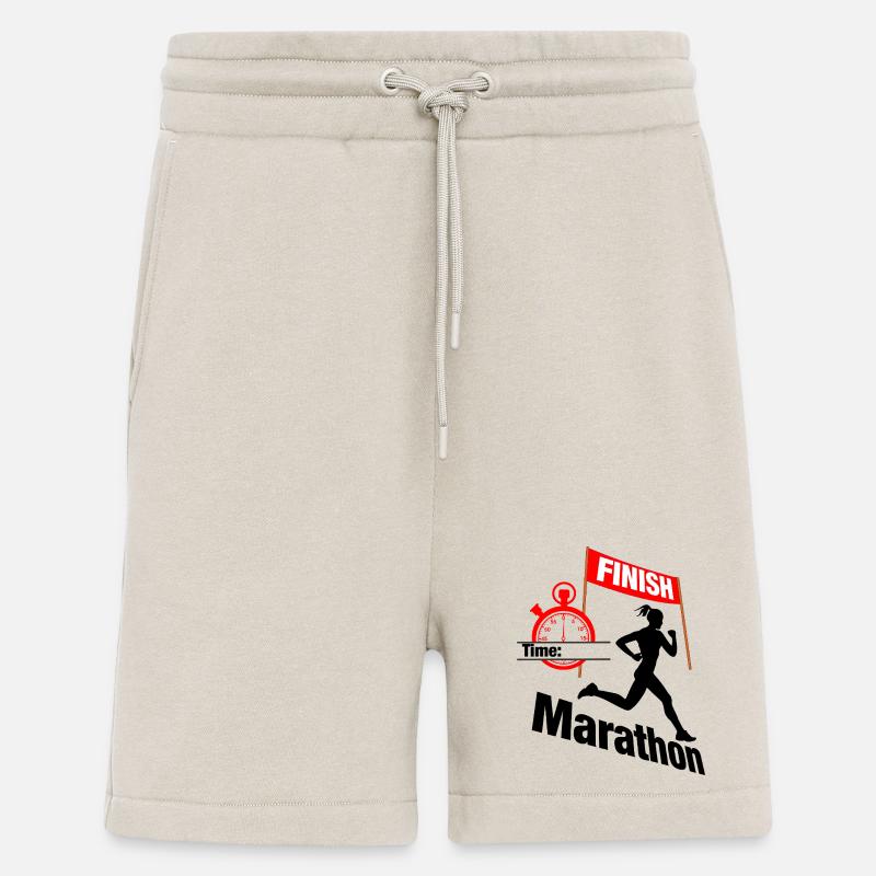 Coureuse marathonienne – Temps de course - Short bio décontracté fabriqué en UE - WARM CLAY