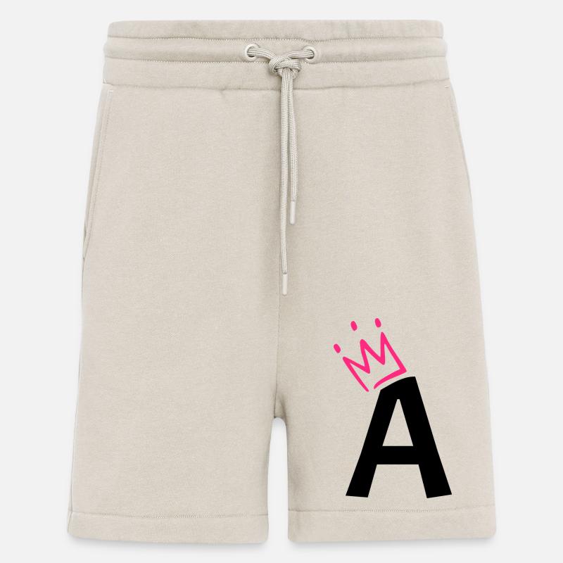 Buchstabe A mit Krone - Shorts - made by SPREAD - WARM CLAY