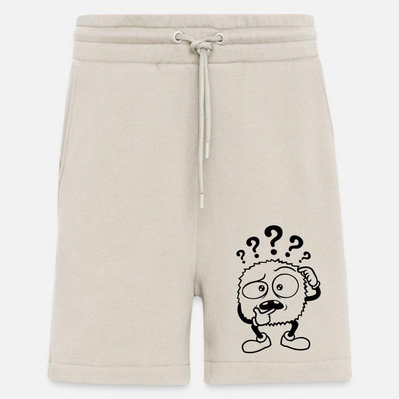 Doubtful question mark skeptical monster - Shorts - made by SPREAD - WARM CLAY