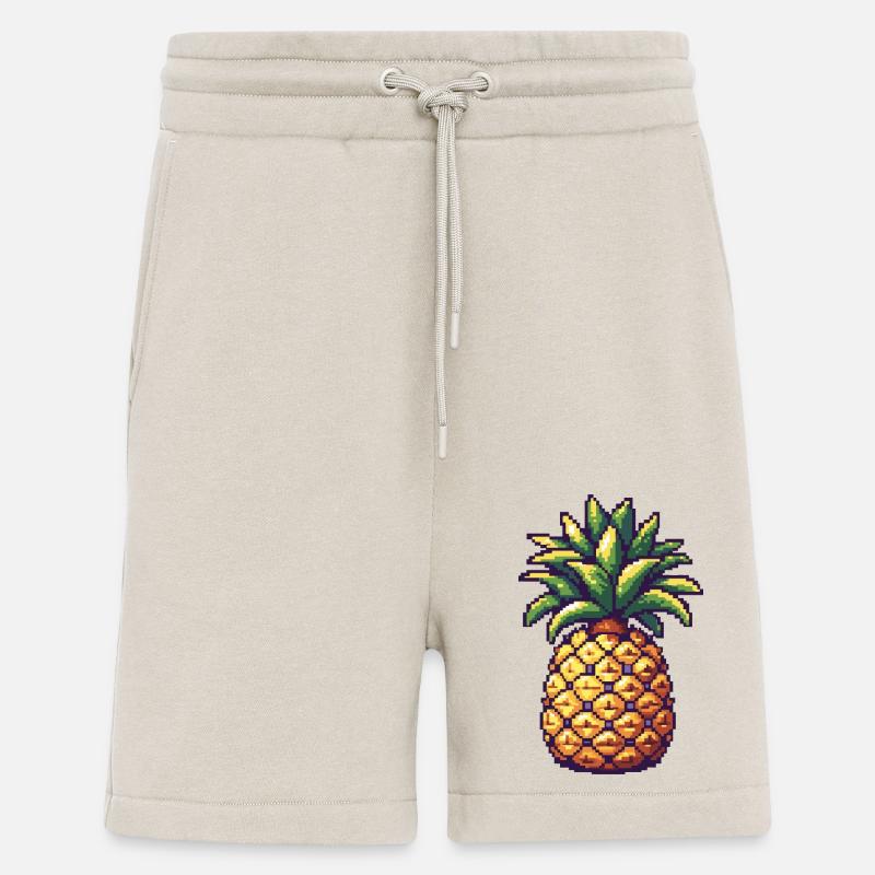 Pineapple Pixel Icon - Shorts - made by SPREAD - WARM CLAY
