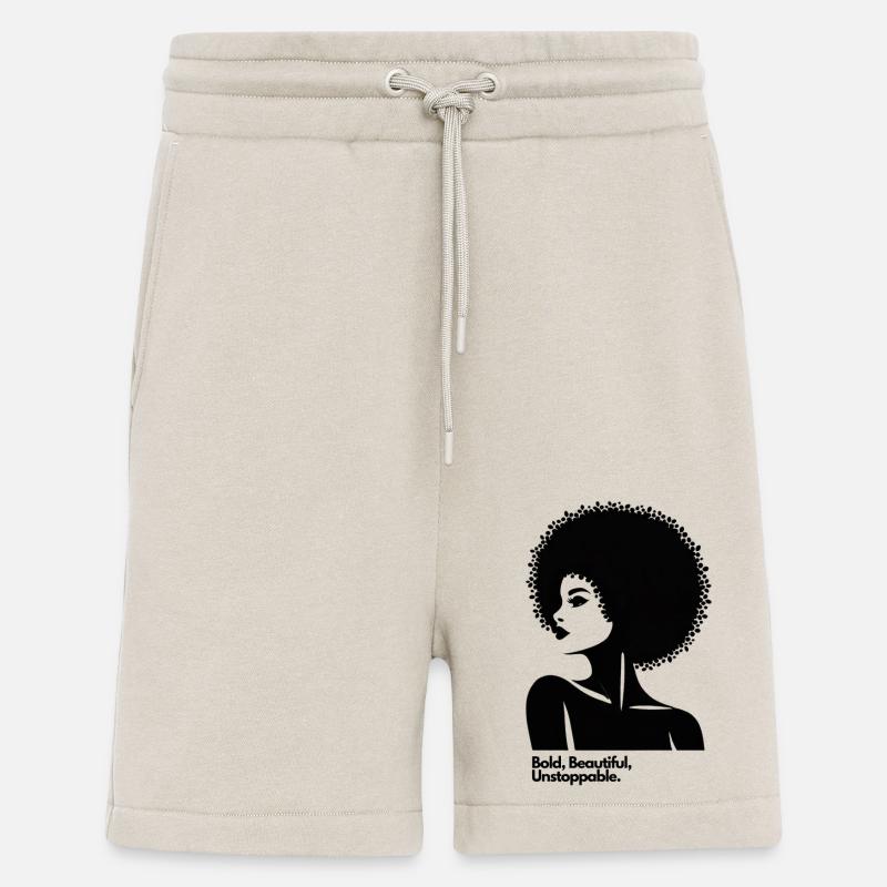 Afro Queen Silhouette - Short bio décontracté fabriqué en UE - WARM CLAY