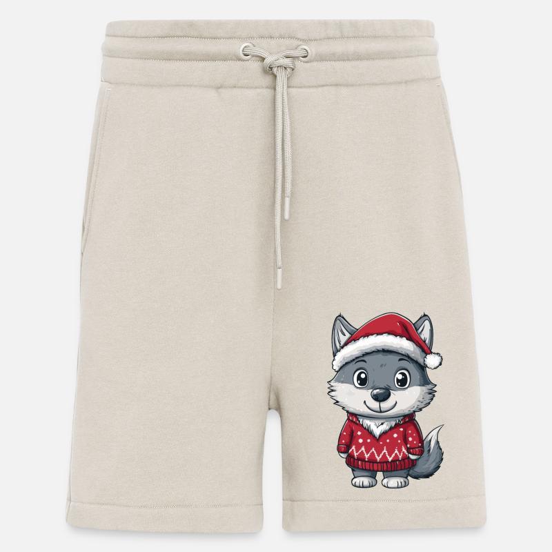 Wolf Weihnachten Comic - Shorts - made by SPREAD - WARM CLAY