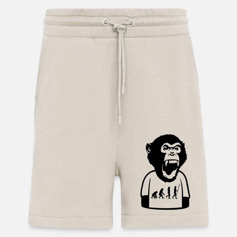 Monkey Evolution - Shorts - made by SPREAD - WARM CLAY