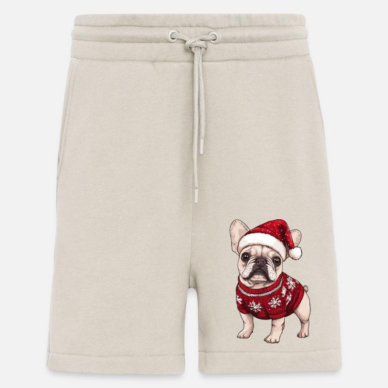 French Buldog Dog Christmas Comic - Shorts - made by SPREAD - WARM CLAY