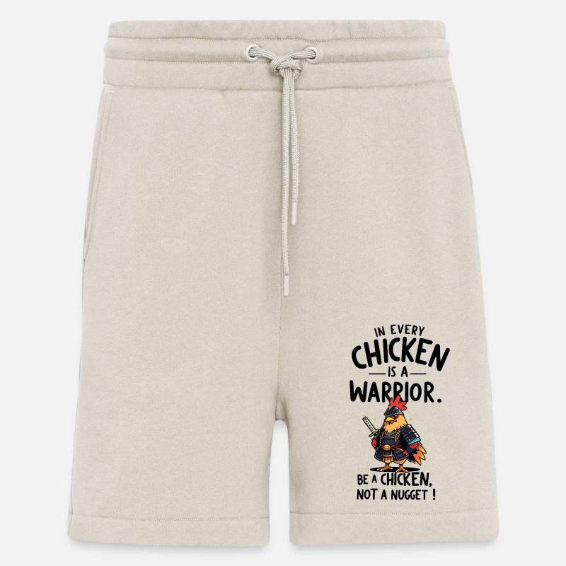 Huhn als Krieger - Shorts - made by SPREAD - WARM CLAY