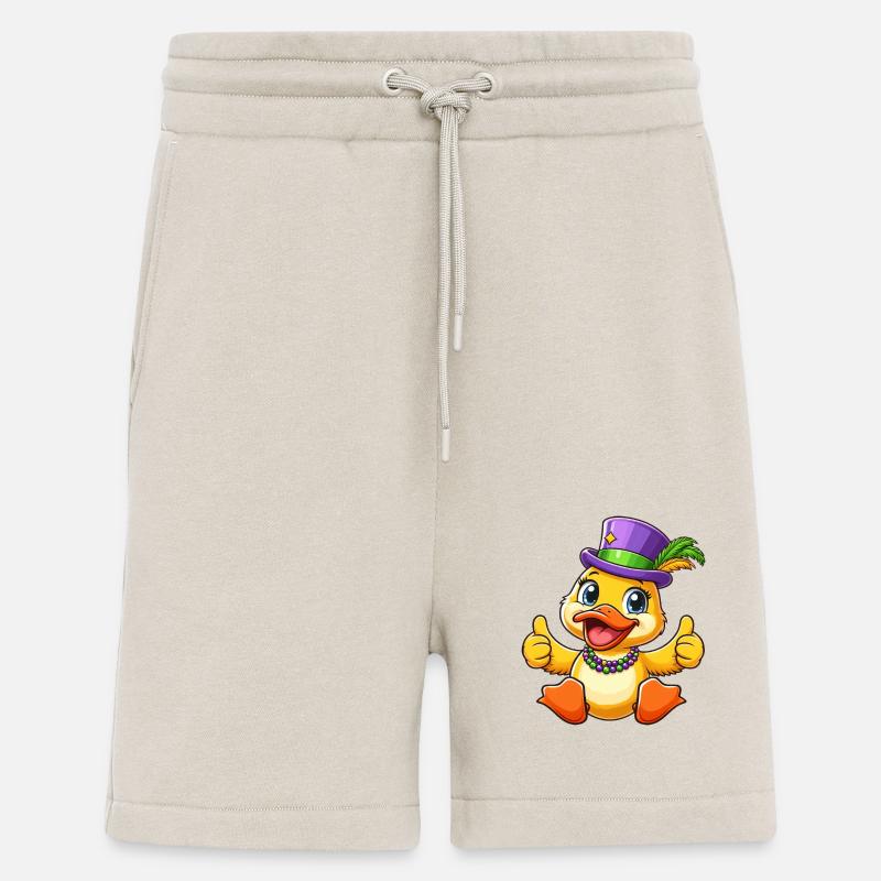 Mardi Gras Duck: Thumbs Up - Shorts - made by SPREAD - WARM CLAY
