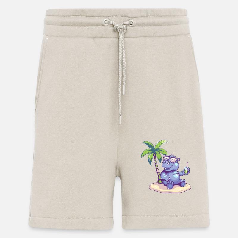 Nilpferd Sommer Strand Comic - Shorts - made by SPREAD - WARM CLAY