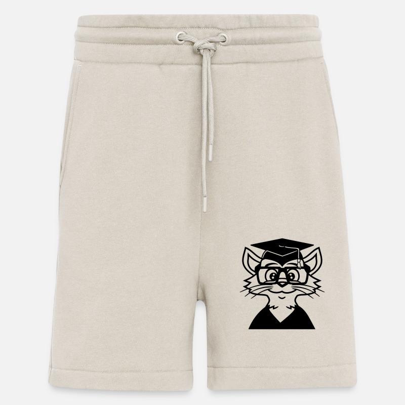 College Graduation Cat Graduation Passed - Shorts - made by SPREAD - WARM CLAY