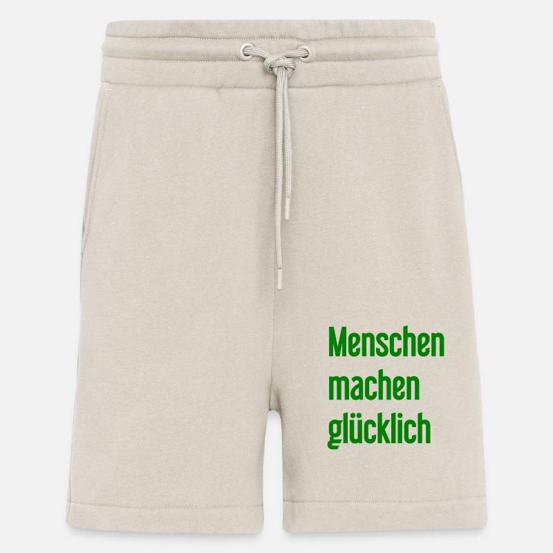 Menschen machen glücklich – Positives Statement - Shorts - made by SPREAD - WARM CLAY