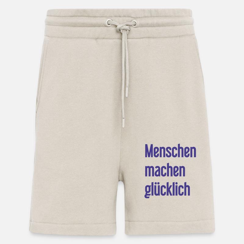 Menschen machen glücklich – Positives Statement - Shorts - made by SPREAD - WARM CLAY