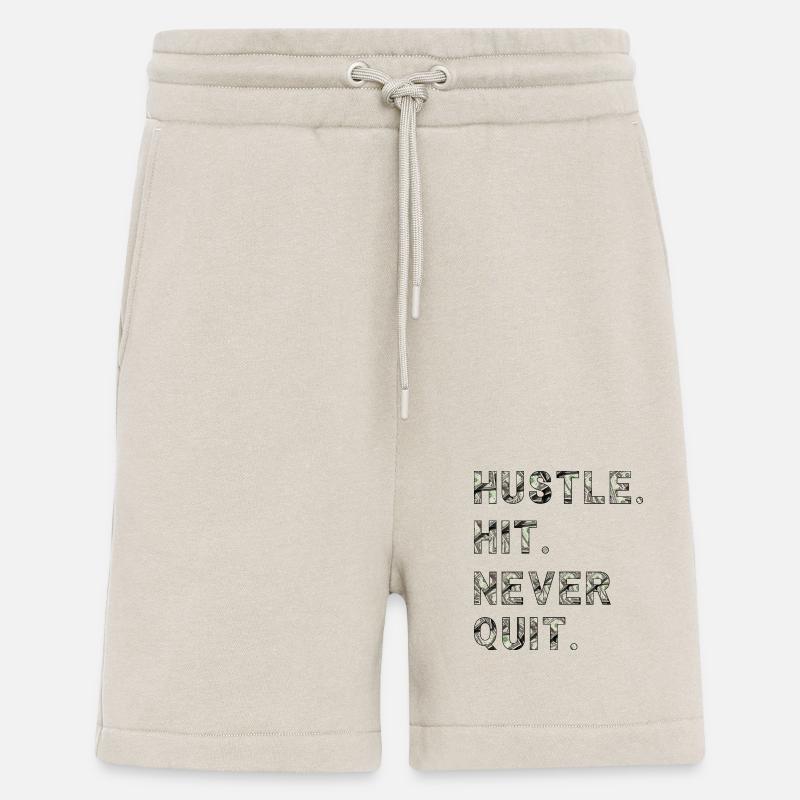 Huste. Hit. Never Quit. - Shorts - made by SPREAD - WARM CLAY