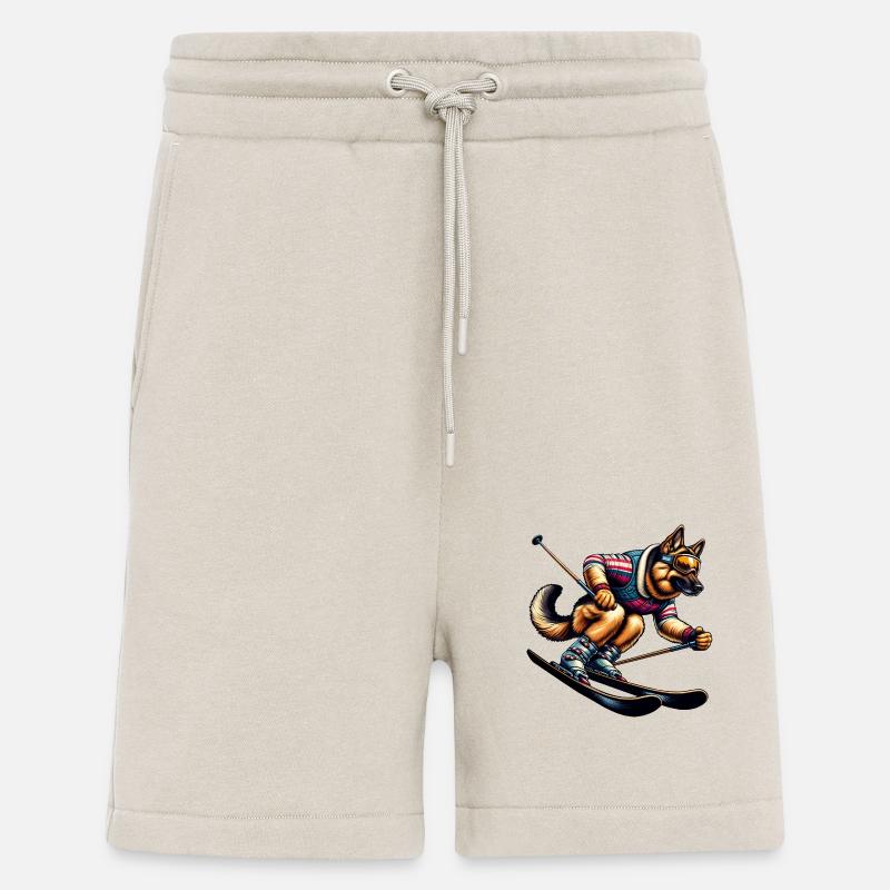 Schäferhund Ski Winterabenteuer - Shorts - made by SPREAD - WARM CLAY