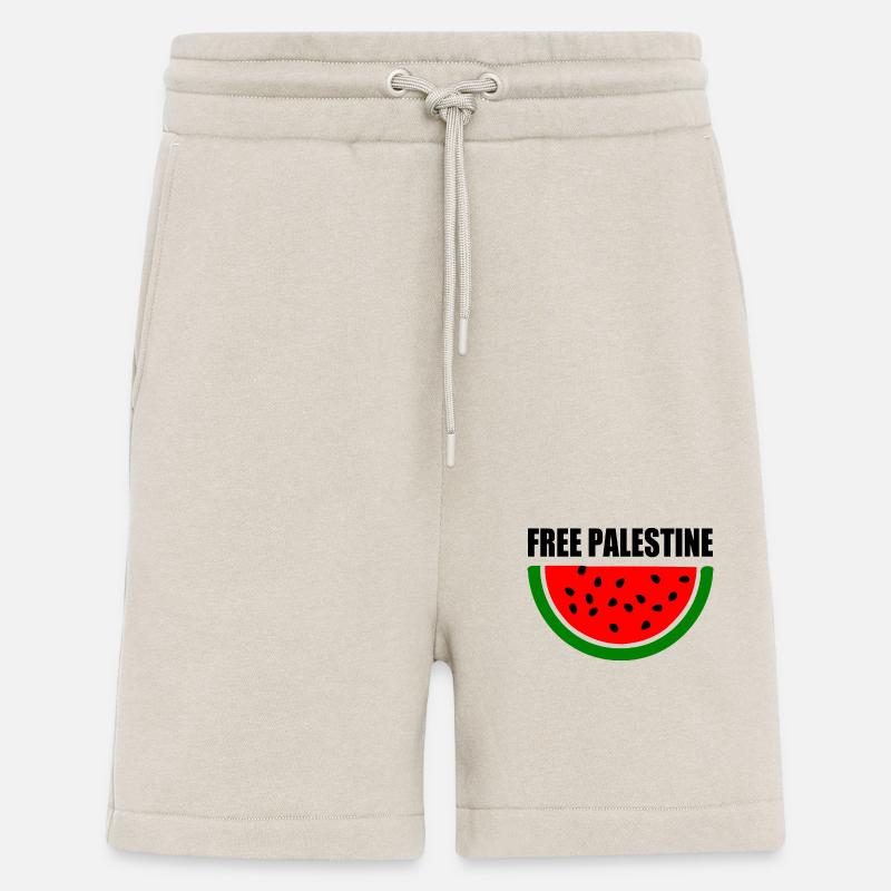 Free palestine Melon pastèque - Short bio décontracté fabriqué en UE - WARM CLAY