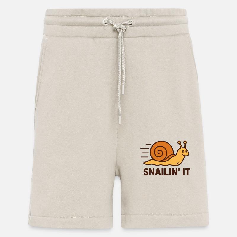 Snailin' It – Déterminé et rapide - Short bio décontracté fabriqué en UE - WARM CLAY