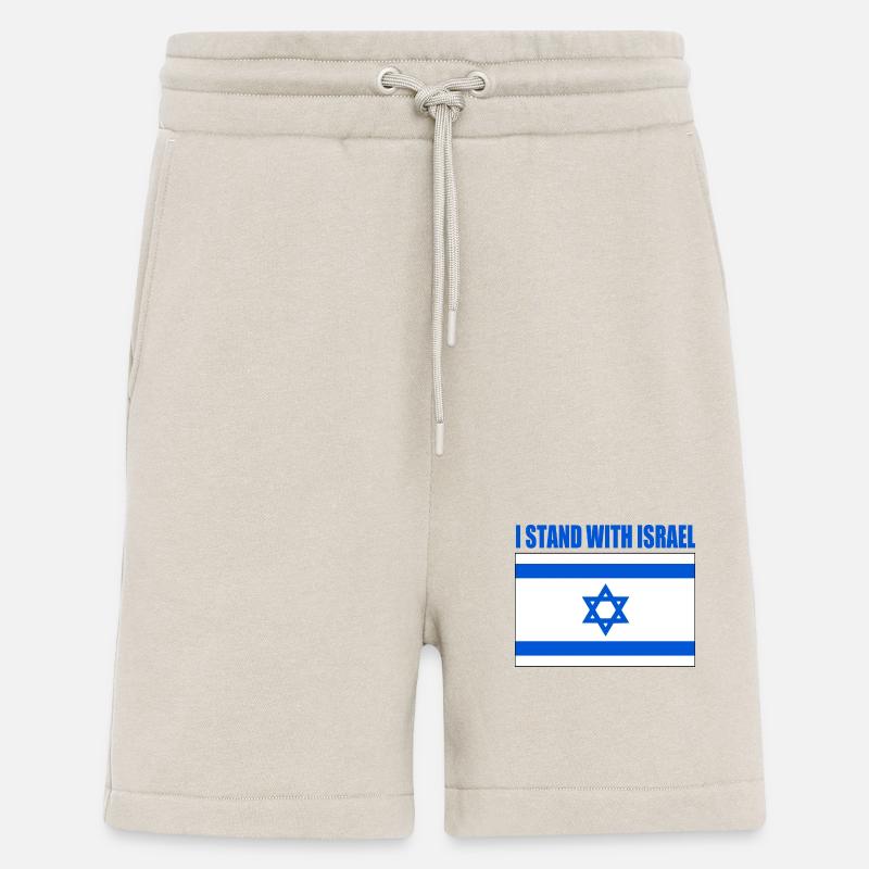 I stand with israel - Short bio décontracté fabriqué en UE - WARM CLAY