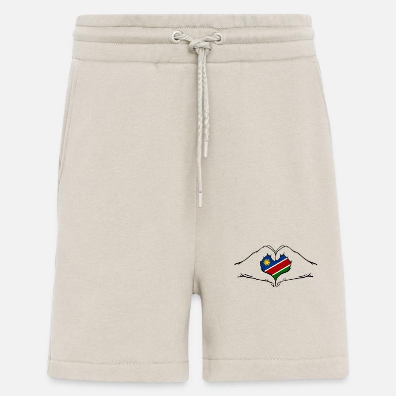 Namibia Flagge Herzform - Shorts - made by SPREAD - WARM CLAY