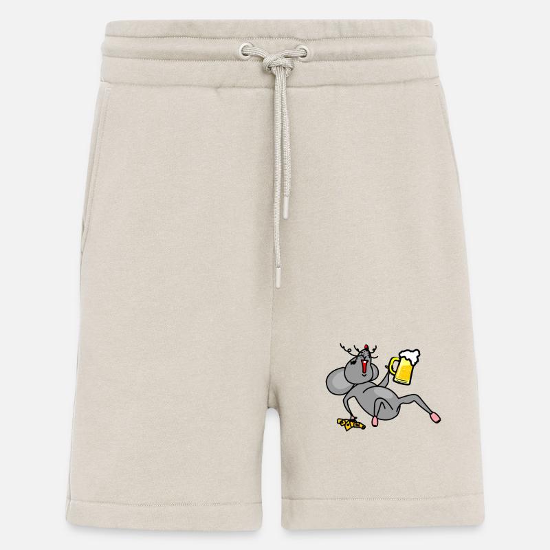 Maus getrunken mit Bier und Käse - Shorts - made by SPREAD - WARM CLAY