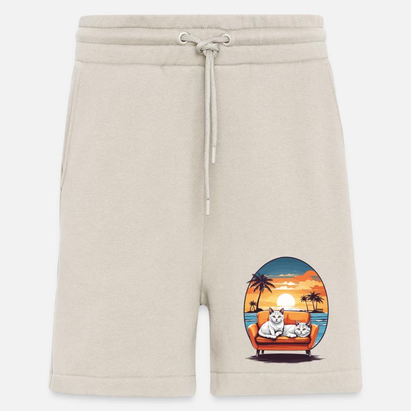 Katzen auf Sofa - Shorts - made by SPREAD - WARM CLAY
