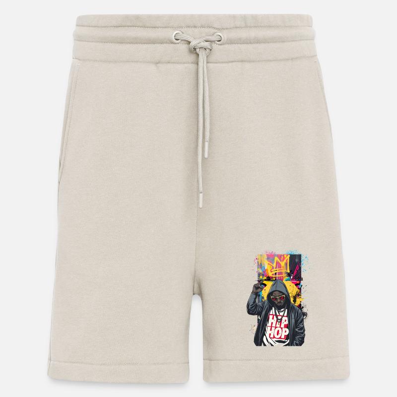 Urbaner Rapper mit bunten Graffitis - Shorts - made by SPREAD - WARM CLAY