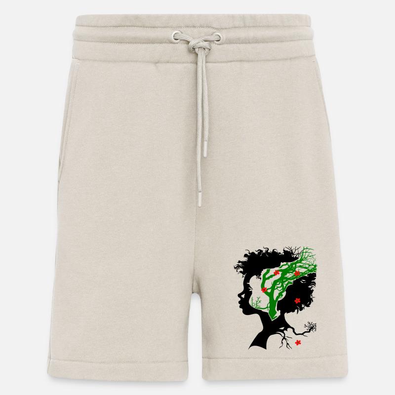 Abstract tree with flowers - Shorts - made by SPREAD - WARM CLAY