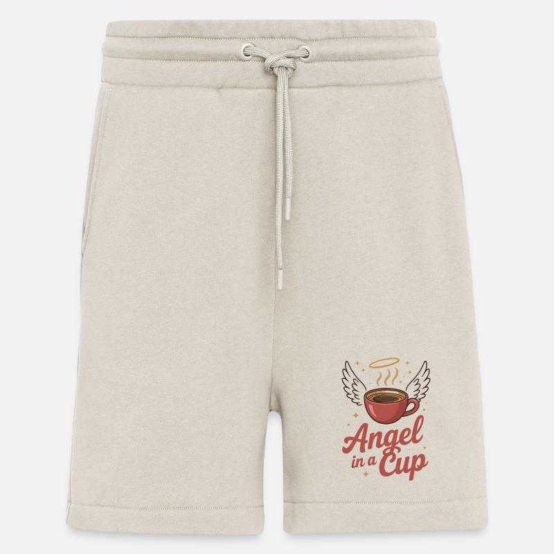 Angelo in Coppa con Ali - Pantaloncini ecologici casual Made in UE - WARM CLAY