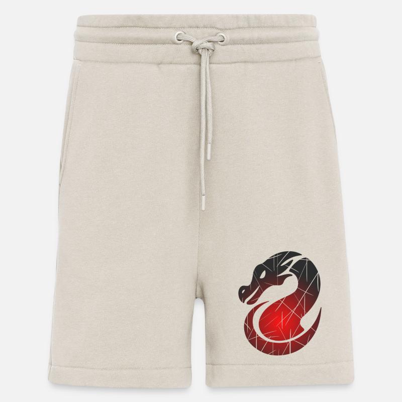 Roter Drachen mit Split-Textur - Shorts - made by SPREAD - WARM CLAY