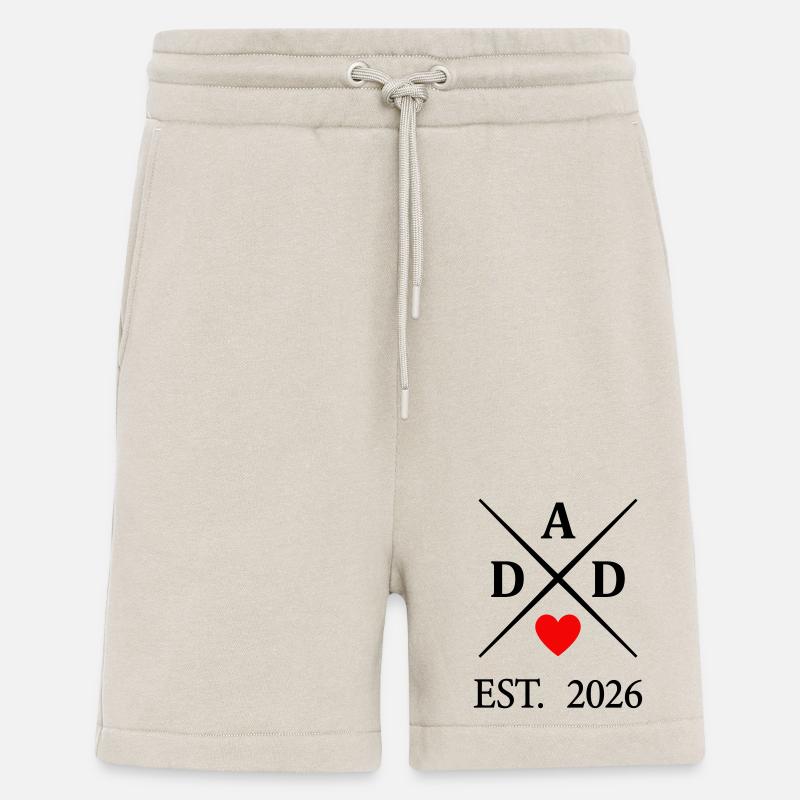 Dad Heart EST. 2026 - Short bio décontracté fabriqué en UE - WARM CLAY