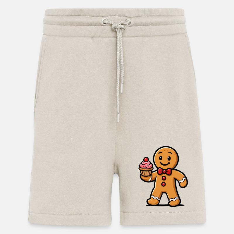 Lebkuchenmann Cupcake Cartoon - Shorts - made by SPREAD - WARM CLAY