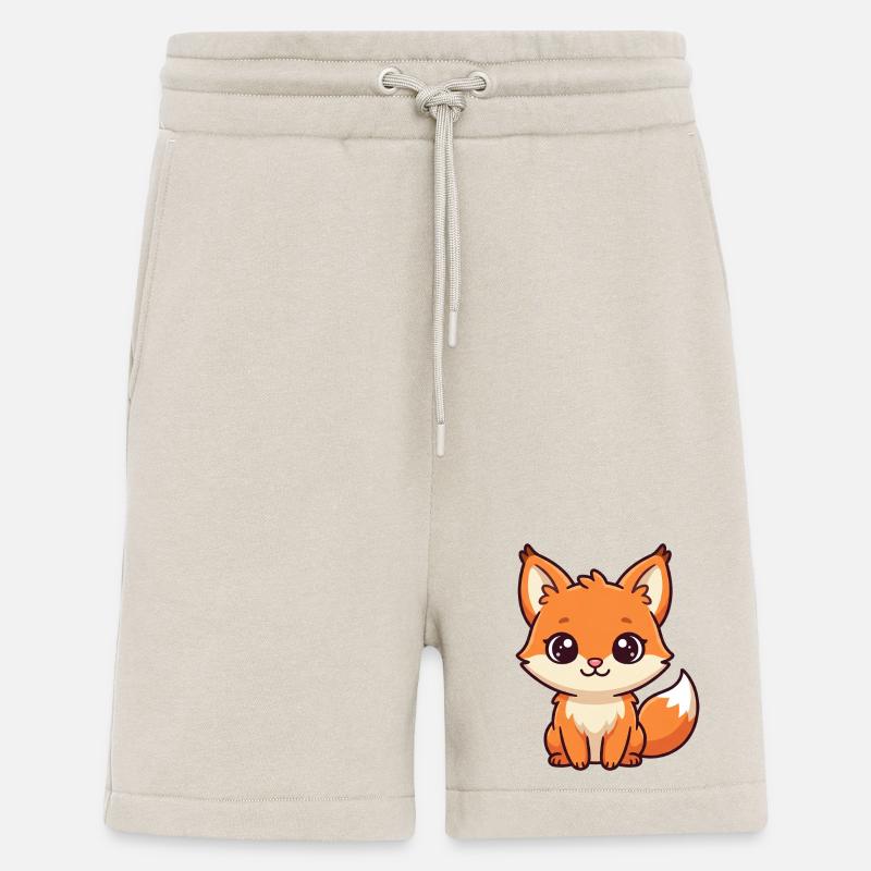 Kuschelfuchs Kawaii Illustration - Shorts - made by SPREAD - WARM CLAY