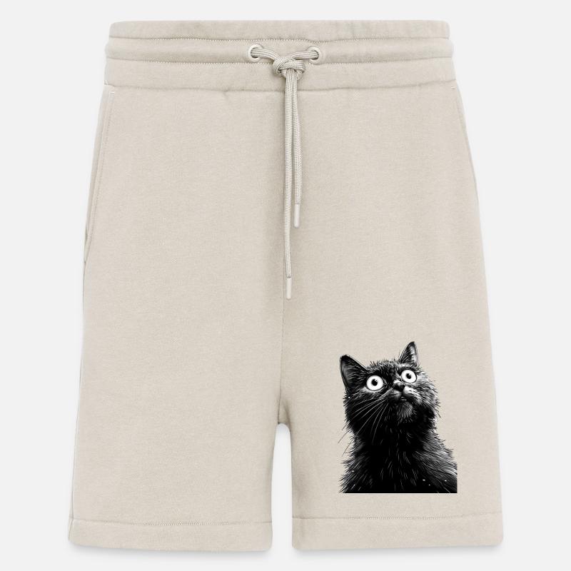 Schwarze Katze Henry - Shorts - made by SPREAD - WARM CLAY