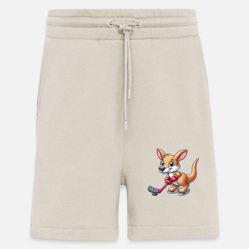 Känguru Eishockey Spieler - Shorts - made by SPREAD - WARM CLAY