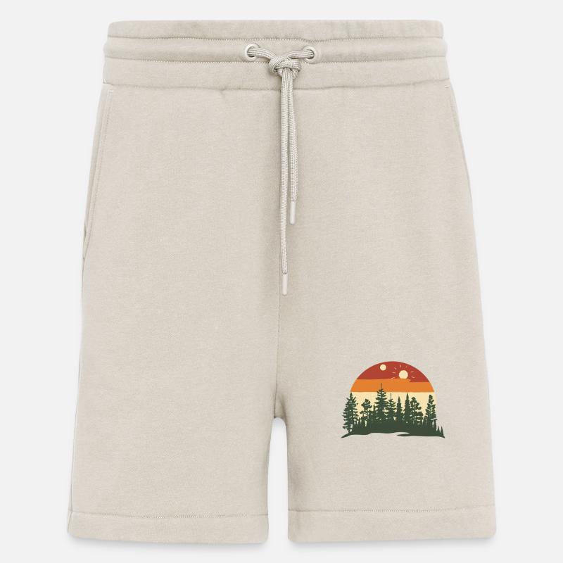 Forest silhouette at sunset - Shorts - made by SPREAD - WARM CLAY