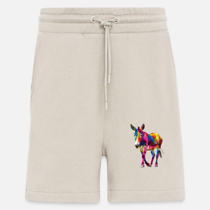 Bunter Esel Pop-Art Stil - Shorts - made by SPREAD - WARM CLAY