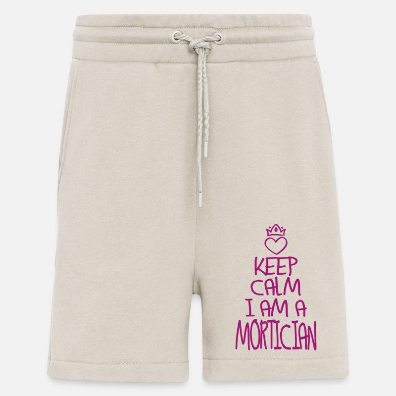 Keep Calm Undertaker - Short bio décontracté fabriqué en UE - WARM CLAY