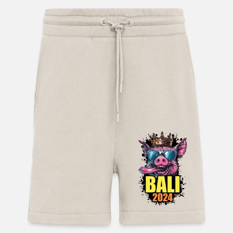 Cochon de Bali 2024 - Short bio décontracté fabriqué en UE - WARM CLAY