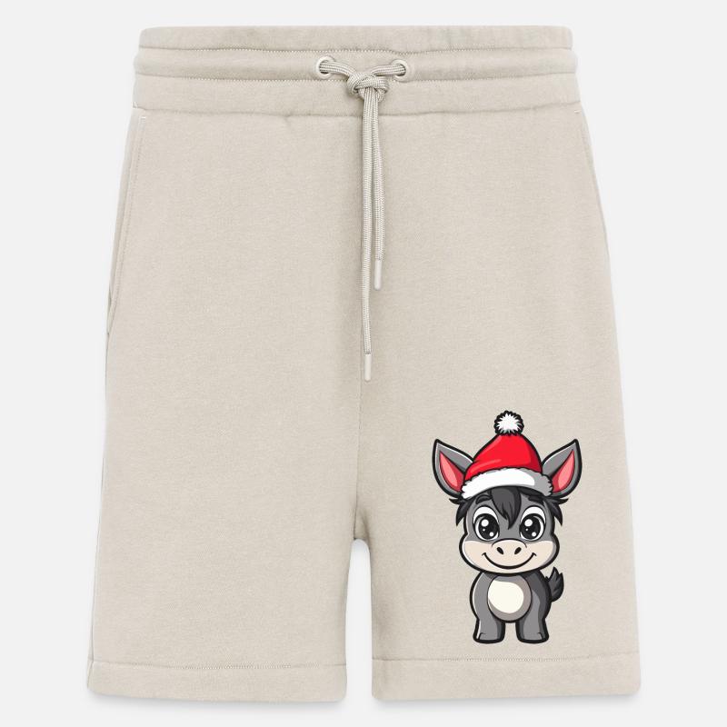 Âne Noël - Short bio décontracté fabriqué en UE - WARM CLAY